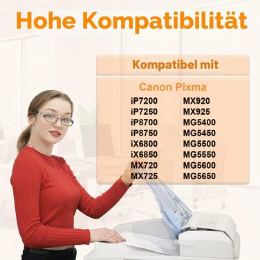 Комплект картриджів D&C для принтера Canon PGI-550, CLI-551 XL (20 шт.), сумісні чорнильні картриджі Multipack