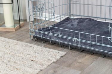 Тріксі переносна будка для собак Home – XL: 116 × 86 × 77 см – складана переноска з 2 дверцятами та надійними засувами, зцинкована транспортна переноска зі стабільною піддоном для дому та подорожей – 3926 L 79 x B 15 x H 118 см срібна