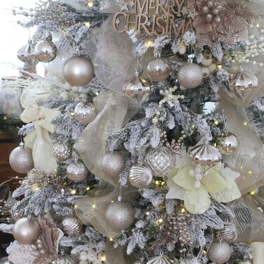 41 штука прикрас для ялинки Sea Team з міцного пластику (60 мм, шампань)