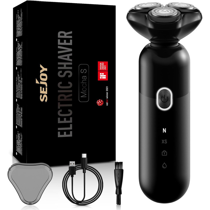 Електричний гоління для чоловіків Sejoy з 4D головкою, бездротовий, для мокрого та сухого гоління, потужний мотор