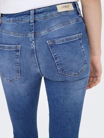 Джинси скінні жіночі ONLY BLUSH середньої посадки, синій денім, розмір XL/34L