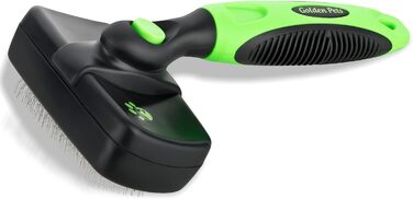 Щітка для собак та котів Golden Pets самоочисна, покращена версія, для короткої та довгої шерсті, для тварин великих та малих розмірів, швидке очищення + посібник з догляду