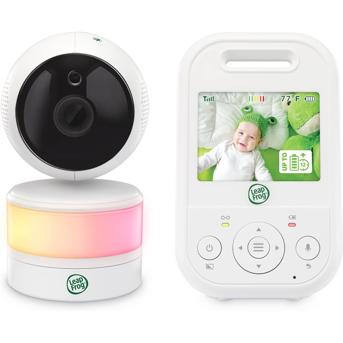 Відеоняня LeapFrog LF2513 без Wi-Fi, IPS LCD екран 2.8 дюйма, поворотна, нічне бачення, 300 метрів, датчик температури