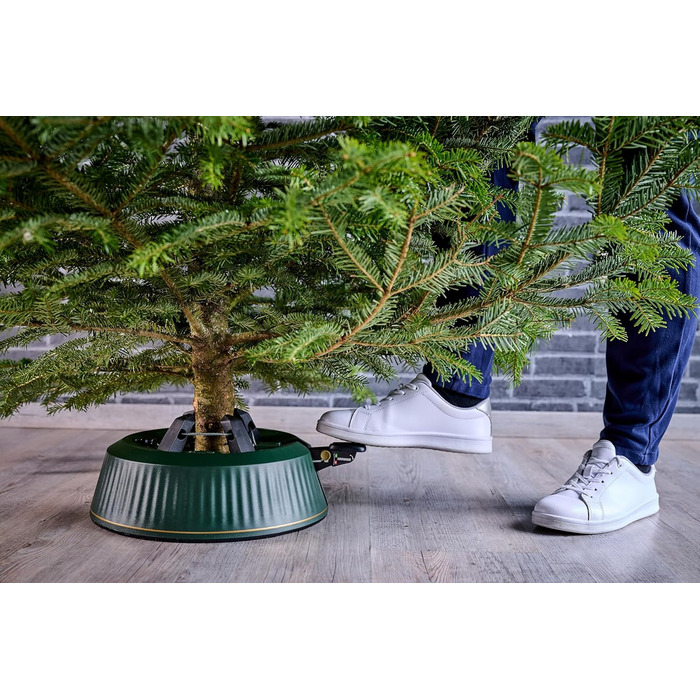 KRINNER® X-Series Christmas Tree Stand X-260 New Christmas Tree Stand incl. Foot Pedal and 3.5 Liter Water Tank for Tree Height up to 2.6m Made IN Germany 94325