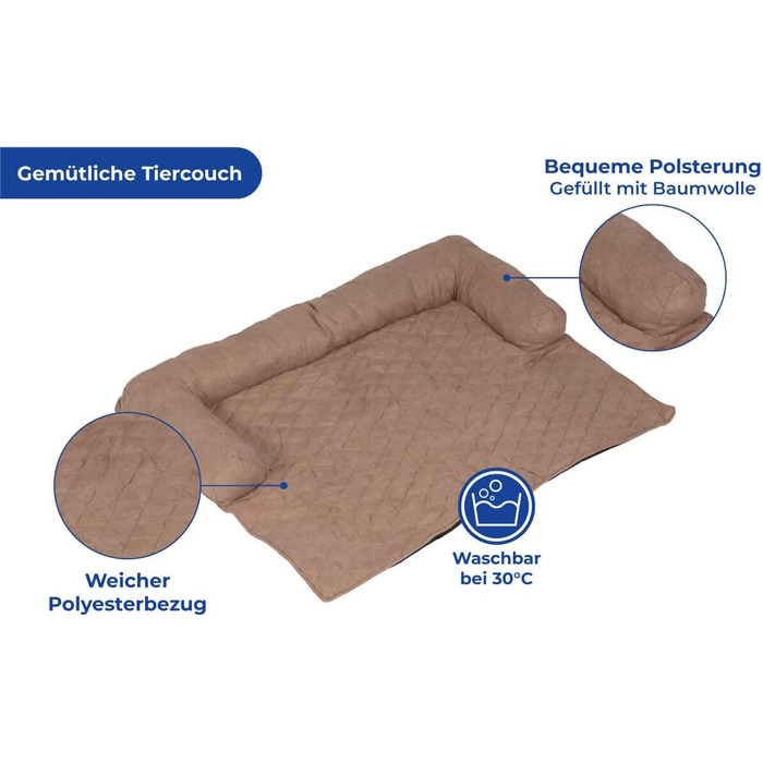 Крісло-лежанка Maximex Tier-Couch для домашніх тварин: захист дивану від шерсті та запахів, зручне ліжко для собак та котів, 88x10x70 см, машинне прання