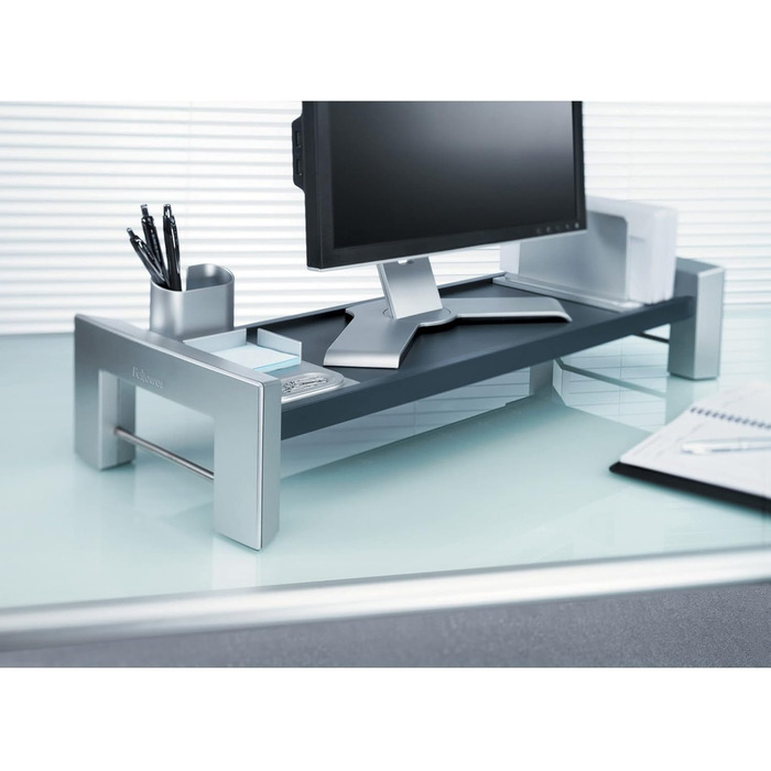 Підставка для монітора Fellowes Professional Series, чорна/антрацит, ергономічна робоча станція для плоских екранів