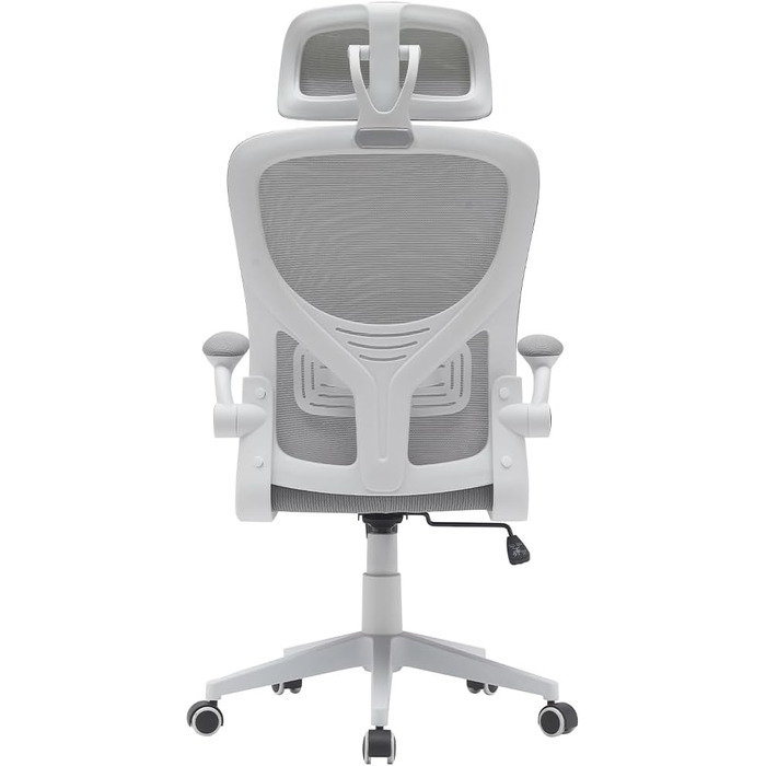 Офісне крісло BAKAJI, сірий, сітка нейлон (56 x 116-126 см)