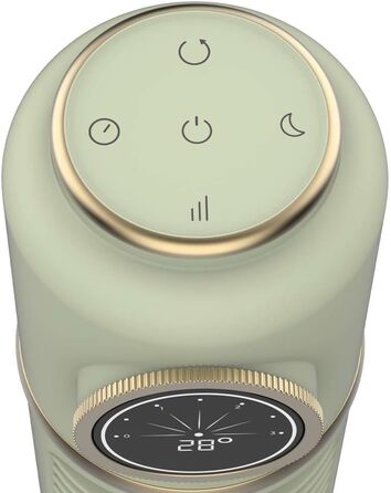 Вентилятор Cecotec EnergySilence 1090 Skyline Retro Smart Green - підлоговий, 81 см, 40W, LED дисплей, сенсорне та дистанційне керування, 3 швидкості, 3 режими, таймер 12 годин, осциляція 72º, зелений