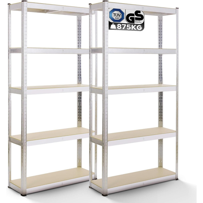 Arebos Heavy-Duty 2-Tier Shelf Set