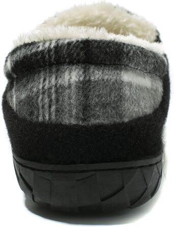 Домашні тапочки NewDenBer для чоловіків, мокасини з піною пам'яті, теплі та зручні, з неслизькою гумовою підошвою (47 EU, 2 Чорний)