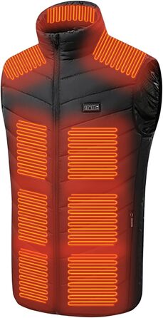 Електрична гріюча жилетка для жінок та чоловіків, USB, чорний, S-5XL