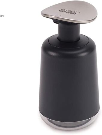 Дозатор мила Joseph Joseph Presto з нержавіючої сталі, гігієнічний, з широкою помпою, нержавіюча сталь/сірий