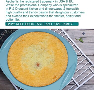 Набір форм для випічки Aschef: 7 шт. з антипригарним покриттям, силіконові форми для хліба, кексів, мафінів, з тейшкребером, пензликом та мірними ложками. Синій колір.