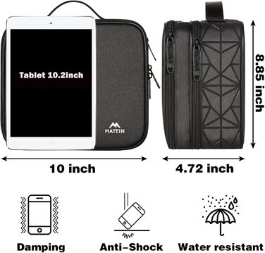 MATEIN Cable Bag Organizer, Cable Bag Travel 3-Layer Cable Organizer Cable Storage Cable Organizer Bag for Phone, Charger Cables, Electronics, Black