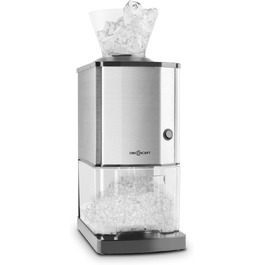 Crushed Ice Machine, Fast Crushed Ice Maker with Catch Basin, Electric Ice Crusher with 3.5L Capacity, Portable Ice Crusher Machine, Crushed Ice Machines for 15kg/h