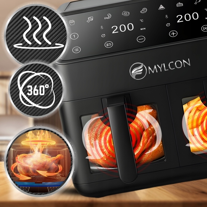 Аерофритюрниця MYLCON CRISPYO 8L 2000W з подвійною чашею