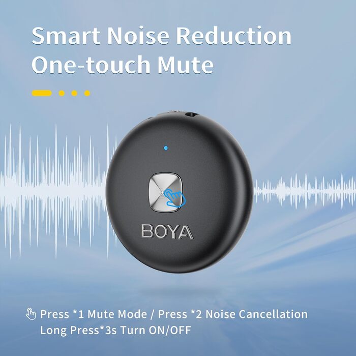 BOYA OMIC-U Бездротовий Lavalier Мікрофон USB-C для Android, iPhone, iPad, Vlog, Podcast - Plug & Play