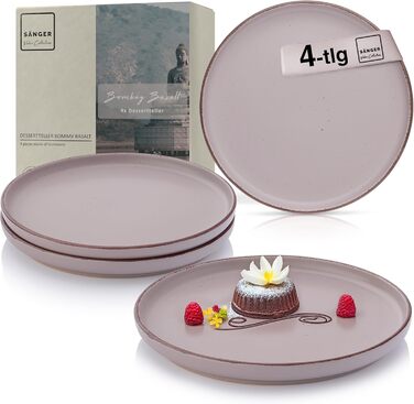 Набір керамічних мисок Sänger VALUE COLLECTION (4 шт.), 700 мл, фіолетові, для мюслі та десертів, миючі в посудомийній машині, мікрохвильовка, стійкі до подряпин