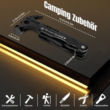 Мультитул 16 в 1 для чоловіків: подарунок на День батька, на ювілей, для кемпінгу, аксесуари для виживання