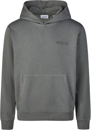 Чоловічий худі JACK & JONES Relaxed Fit з принтом JWHINTERLUDE, світло-сірий (Castlerock), розмір L