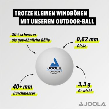 JOOLA Vivid Outdoor Table Tennis Set - 2 Paddles, 3 Balls, Cover - Lime/Blue - 6 Piece Single