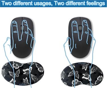 Підкладка для миші BRILA з Memory Foam - Ергономічна підтримка зап'ястя для ноутбука, комп'ютера та ігор