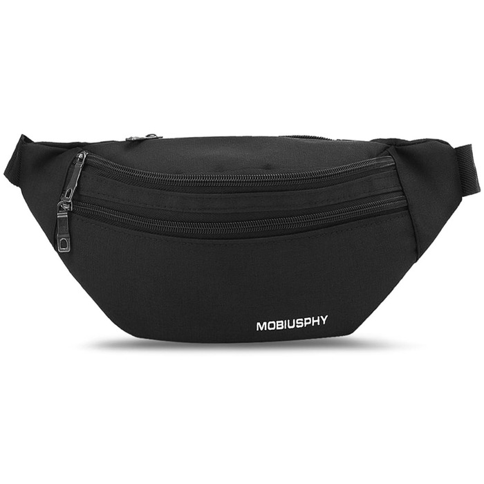 Поясна сумка на пояс для жінок та чоловіків, спортивна, для бігу, чорна