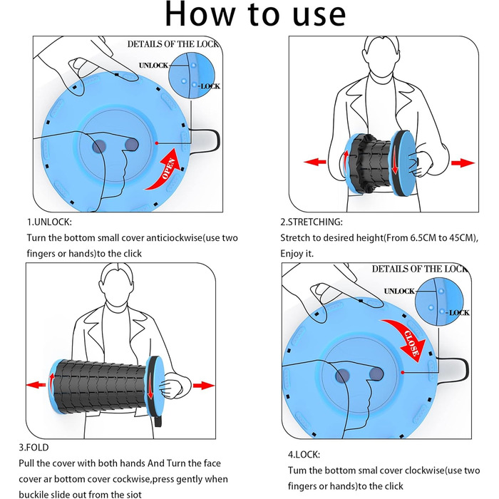Складаний туристичний стільчик-табурет, 440lbs, з сумкою, блакитний