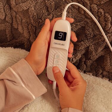 Електрична ковдра Cecotec HeatConfort Sherpa 160x130 см з 9 рівнями нагріву та функцією автовимкнення