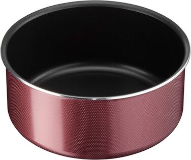 Набір посуду Tefal Ingenio Essential (20 предметів): каструлі, сковорідки, кришки та кухонне приладдя, червоний, для всіх типів плит (крім індукційних) та духовки