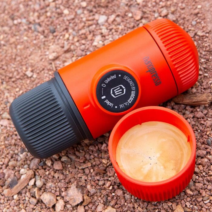 WACACO Nanopresso Portable Espresso Machine, with Nanopresso S Case, Upgrade Version of Minipresso, Travel Coffee Machine, Manually Operated (New Items Lavarot)