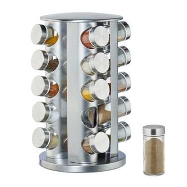 Relaxdays Spice Carousel with 20 Jars