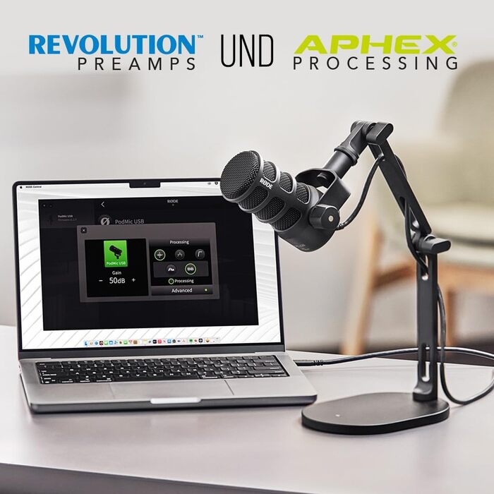 RØDE PodMic – динамічний мікрофон XLR/USB для подкастів, стрімінгу, геймінгу, музичного виробництва та контент-мейкінгу