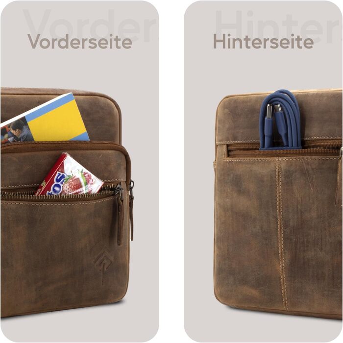 Чоловіча сумка через плече JOREY з натуральної шкіри, Camel (для бізнесу, роботи, подорожей)