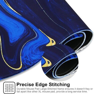 Великий ігровий килимок для миші з прошитими краями, 70x30 см, з антиковзною основою з натурального каучуку для геймерів, офісу, дому. Модель Quicksand03