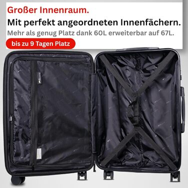 Валіза Cocoono Hartschalenkoffer велика ємністю 95-104 л з 8 колесами, поворот на 360°, ABS-пластик, TSA-замок, телескопічна ручка, сірий колір