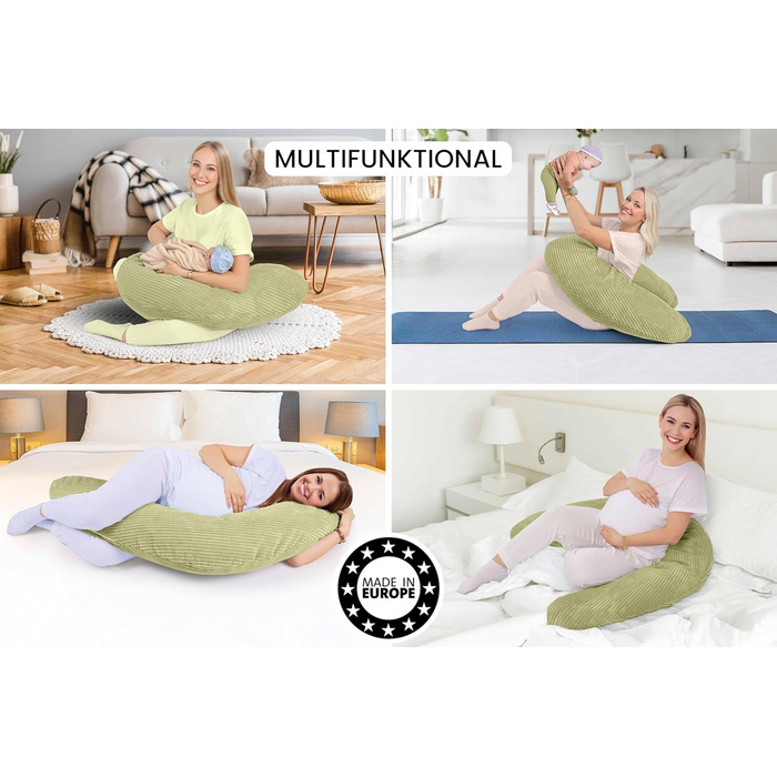 Подушка для годування Amilian Stillkissen XXL 170 см - для вагітності та годування - знімний чохол