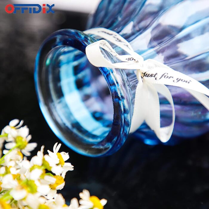 Скляна ваза OFFIDIX з градієнтом кольору, багатокольорова, геометричний дизайн, для весілля, подій, декору, квіткових композицій, офісу або дому