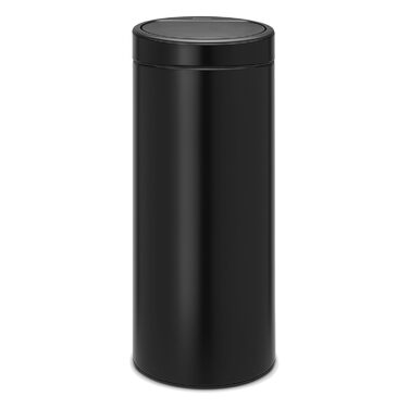 Відро Brabantia Touch Bin New 40 л з пластиковим вкладишем, нержавіюча сталь, 32.8 x 48.3 см, матовий чорний