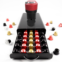 Тримач для капсул Nespresso Gadgy - органайзер для 50 капсул, нержавіюча сталь, чорний