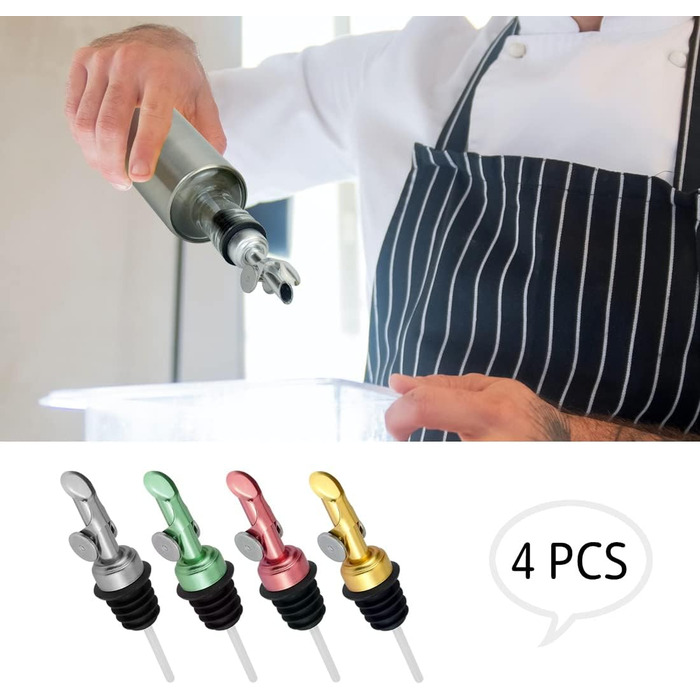 Дозатор для оливкової олії Meetsweet, нержавіюча сталь 304, автоматичне відкриття/закриття, 2 шт. - для дому