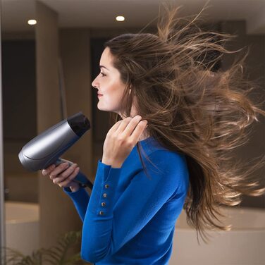 Фен Cecotec IoniCare Power&Go Kompakt: 2400 Вт, DC-двигун, іонізація, холодний струмінь, HairCare, сірий