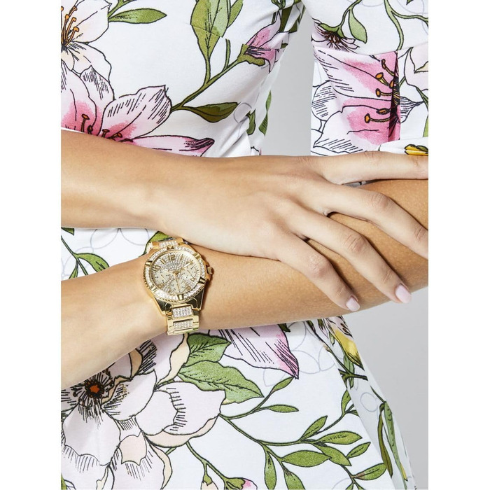 Жіночий годинник Guess Lady Frontier золотистого кольору зі сталевим браслетом, 40 мм, W1156L2