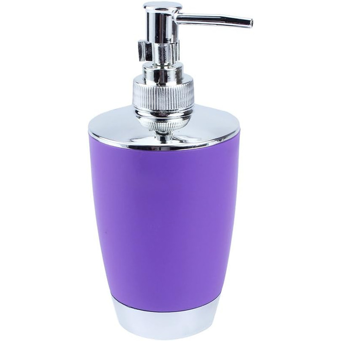Bathroom and Toilet Set, 6-Piece Bathroom Accessory Set, with Cup, Toothbrush Holder, Soup Holder, Hand Sanitizer Bottle, Trash Can, Toilet Brush (Purple)