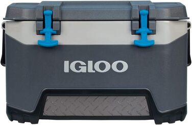 Термобокс IGLOO BMX 52 49л - надміцний кулер для кемпінгу, риболовлі, фестивалів, роботи. Зберігає холод до 5 днів (Синій, 49 літрів)