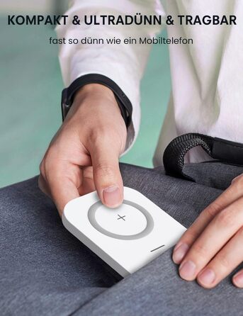 Бездротовий зарядний пристрій JoyGeek 2-в-1, 15W, для iPhone та Samsung, білий