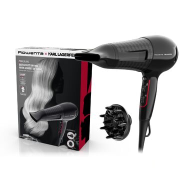 Фен для волосся Rowenta Studio Dry Glow CV5830 з іонізацією та дифузором, 2100 Вт, 3 температурних та 2 швидкісних режими, білий/розе-золото