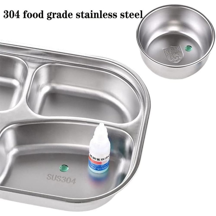 Ланчбокс з нержавіючої сталі 1.5L, бенто-бокс для дорослих з підігрівом на 12 годин, контейнер для їжі з 4 відділеннями, витримує протікання, ідеально підходить для Meal Prep, включає миску для супу та набір столових приборів для школи/офісу/фітнесу