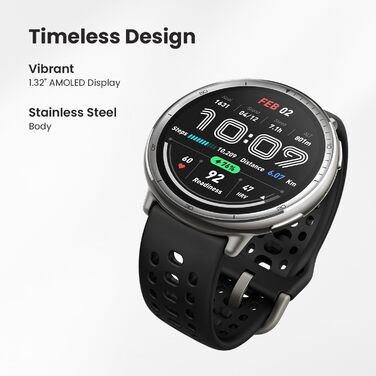 Смарт-годинник Amazfit Active 2 44мм, GPS, фітнес-трекер, червоний. До 10 днів роботи, моніторинг сну, 160+ режимів спорту, водозахист. Сумісний з Android та iPhone