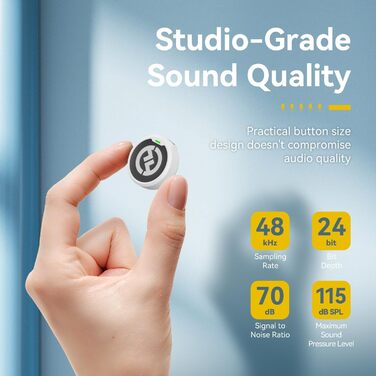 Hollyland Lark M2 Бездротовий петличний мікрофон для iPhone 15/16/17 та Android, 300м радіус дії, Hi-Fi звук, шумозаглушення, 30 годин роботи, міні-мікрофон для відео (2TX + USB-C RX + зарядний кейс) (Комбо (2TX+3RX), білий)